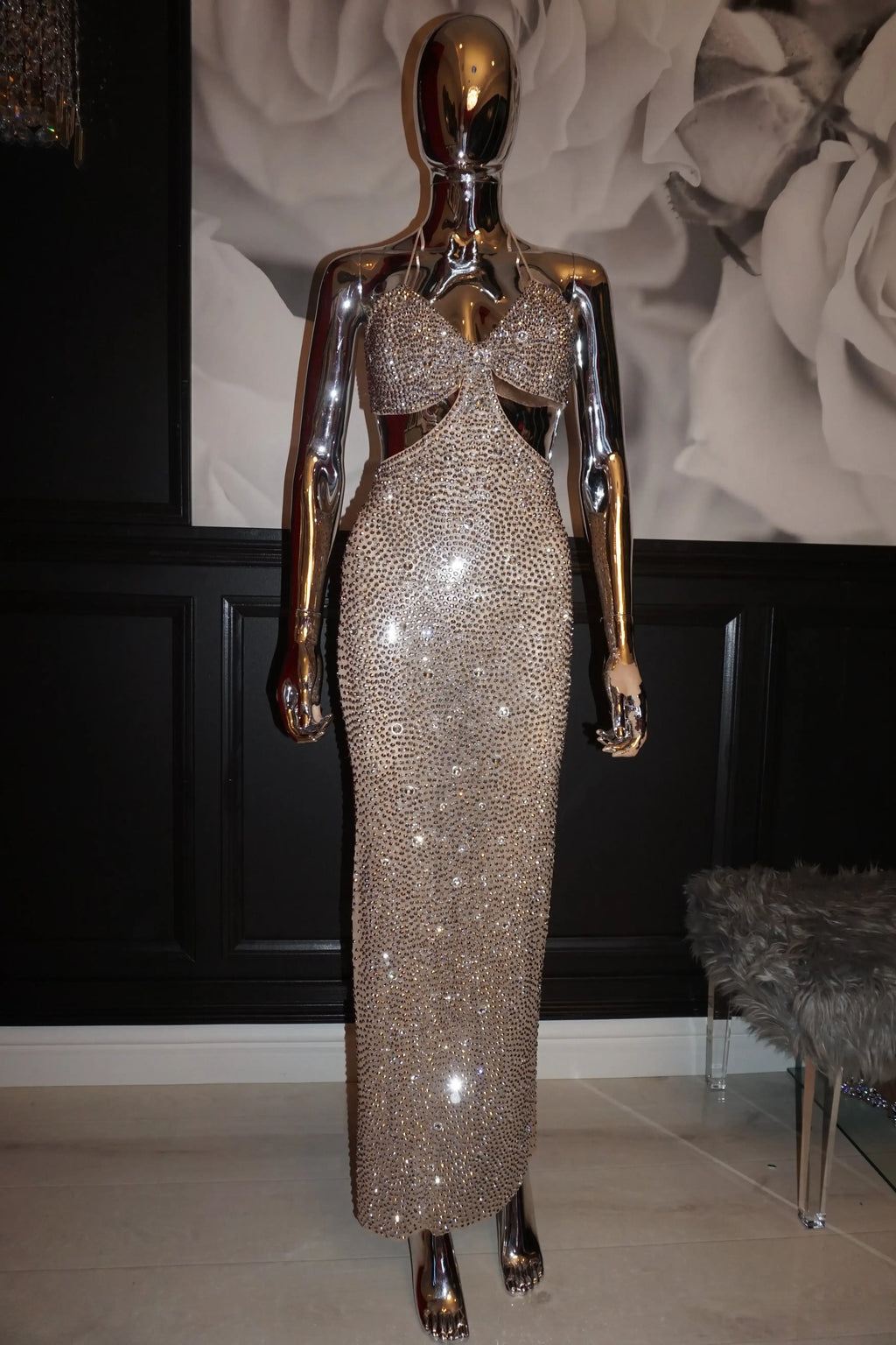 Body de Soirée Luxueux à Strass – Glamour et Élégance