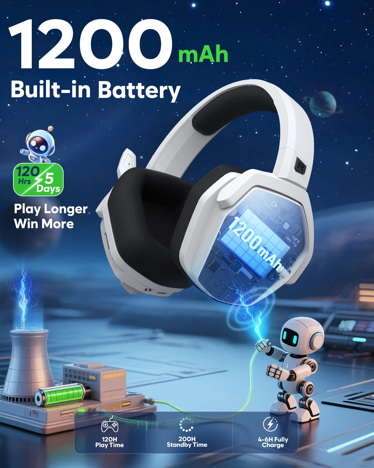 casque Gaming Premium RGB Sans Fil