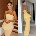 Robe Jaune Elegante