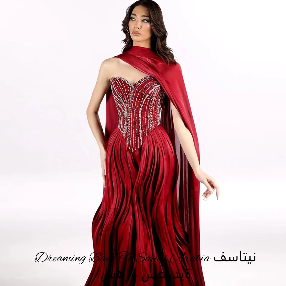 &nbsp;Robe de Soirée Rouge de Luxe – Élégance et Glamour
