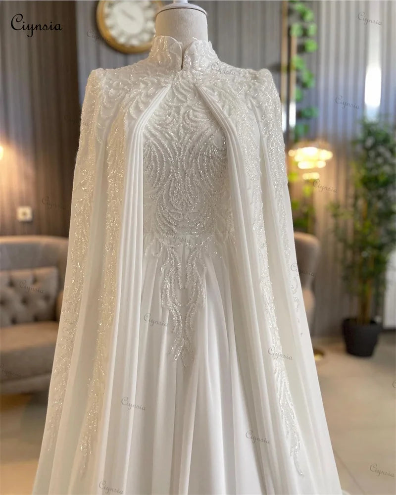 Robe de Mariée Blanche Longue – Style Classique et Raffiné