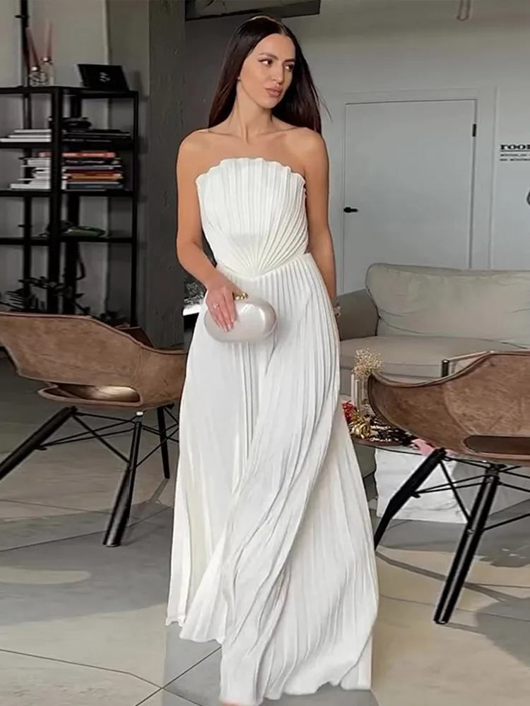 Robe Longue Blanche Elegante