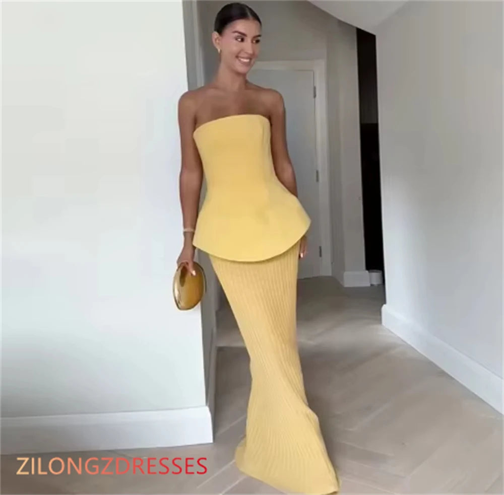 Robe Jaune Elegante