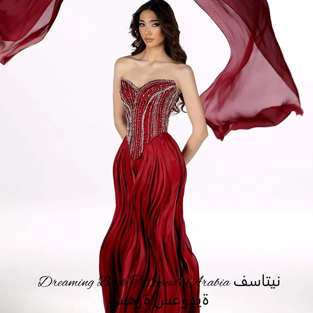 &nbsp;Robe de Soirée Rouge de Luxe – Élégance et Glamour