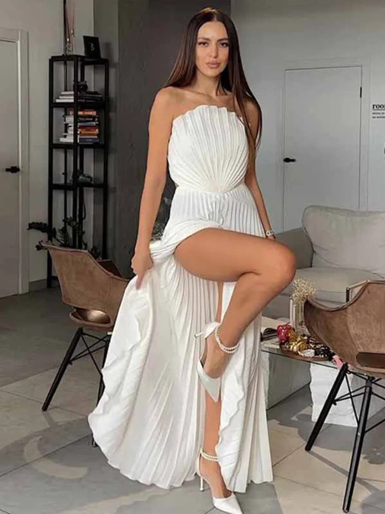 Robe Longue Blanche Elegante