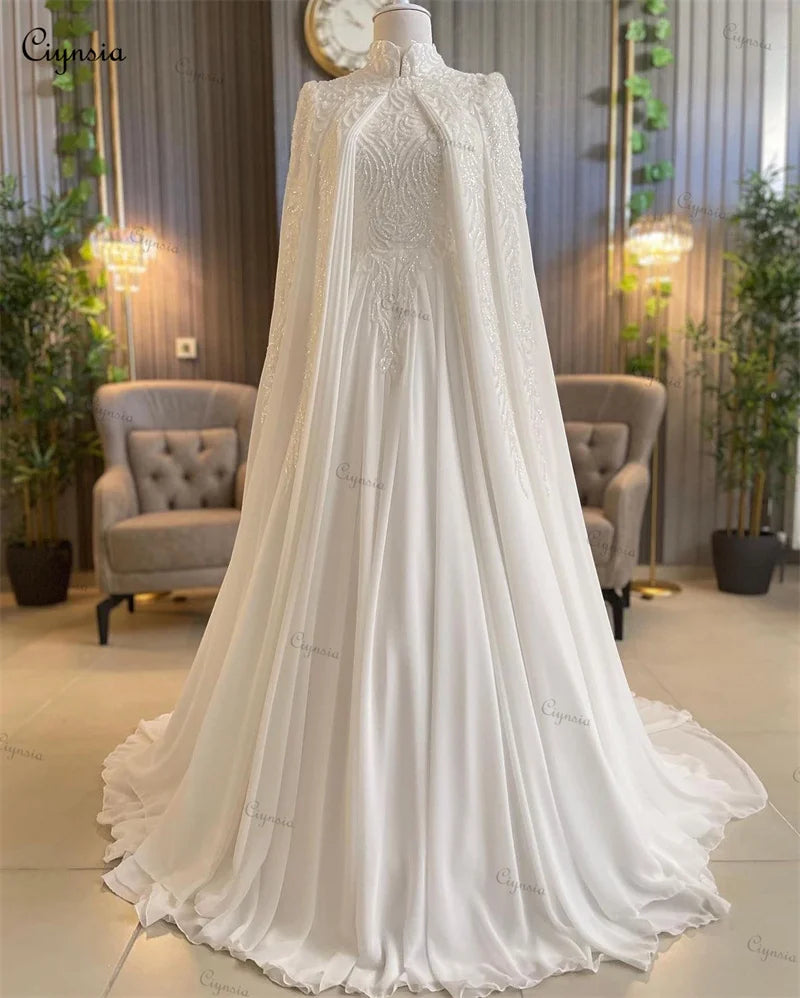 Robe de Mariée Blanche Longue – Style Classique et Raffiné